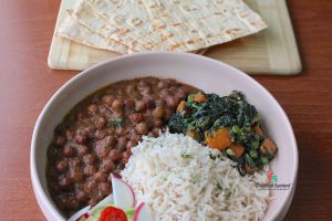 Black Chickpea Curry with Rice