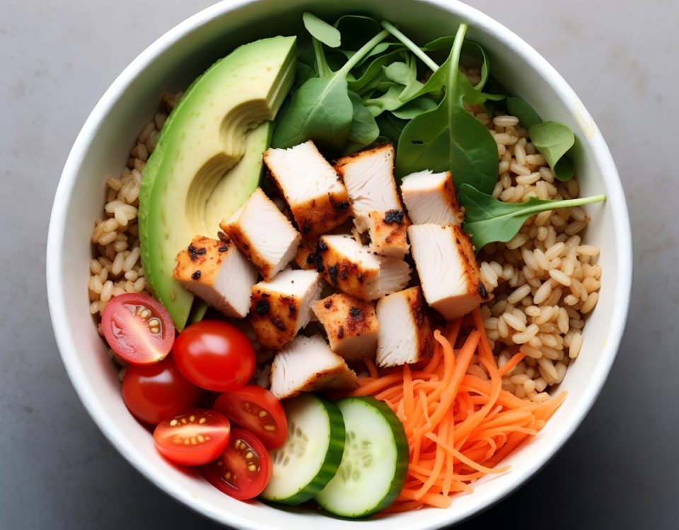 Healthy Chicken Power Bowl With Brown Rice Recipe