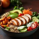 Chicken Buddha Bowl With Greek Yogurt Dressing